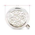 Stainless steel silver coin holder locket jewelry with plate